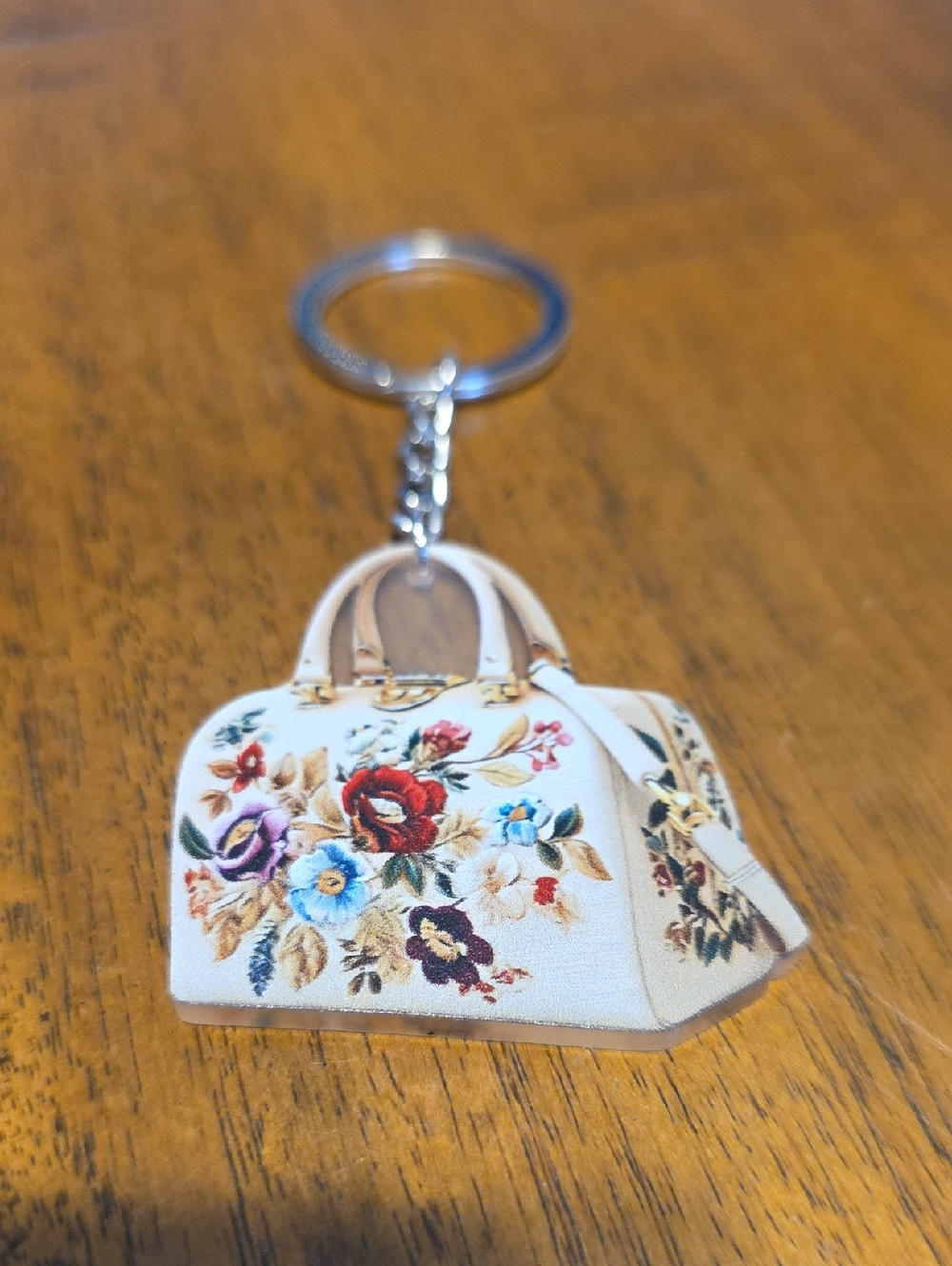 Multicolor Floral Mini Bag Keychain - Women Bags - Picture 5 of 8
